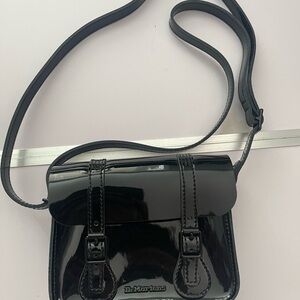 Dr. Martens Black Patent Crossbody Bag